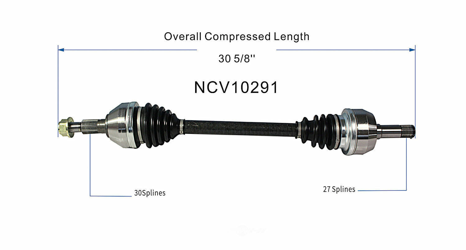GSP North America NCV10291 CV Axle Assembly