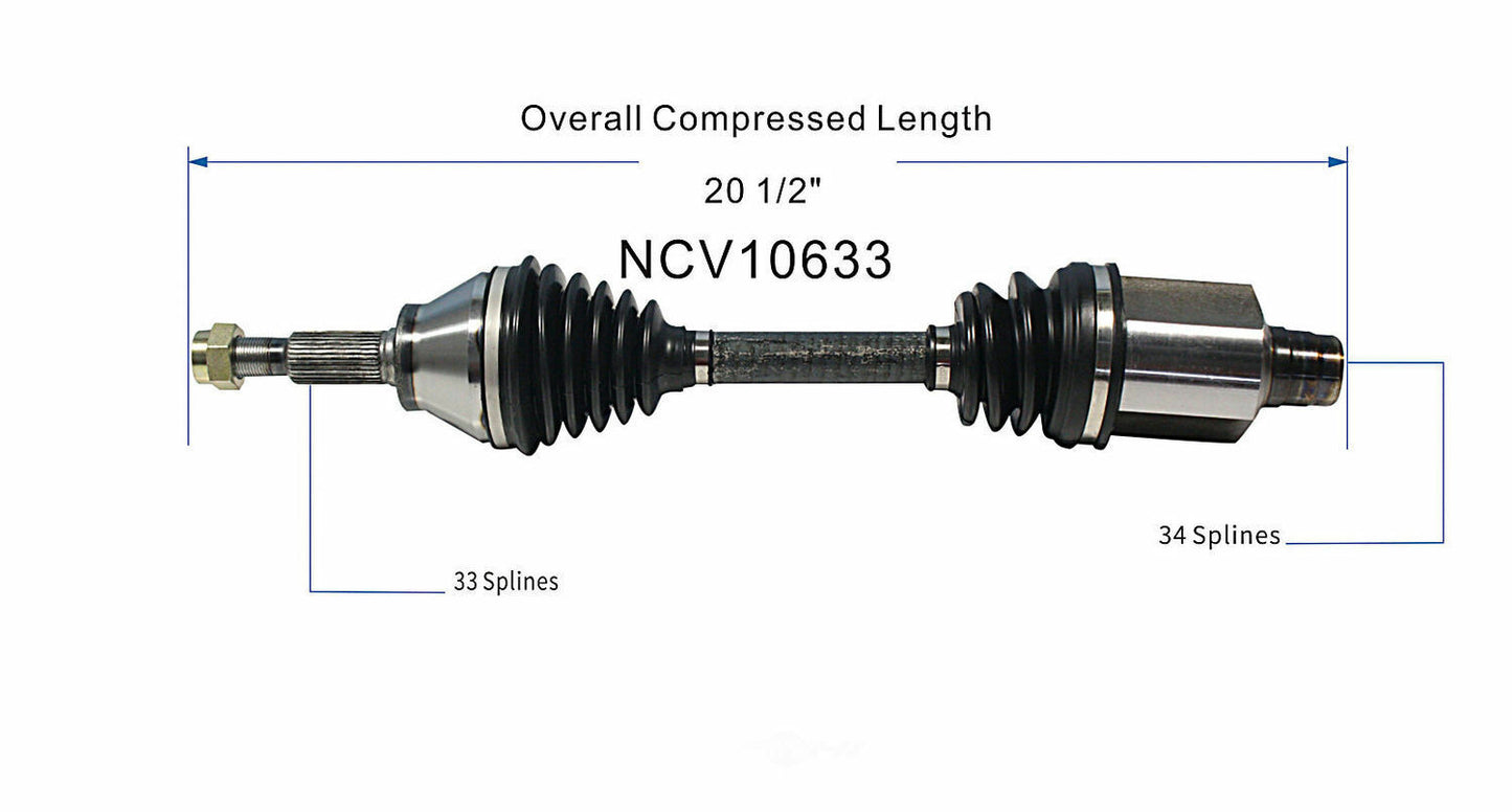 GSP North America NCV10633 CV Axle Assembly