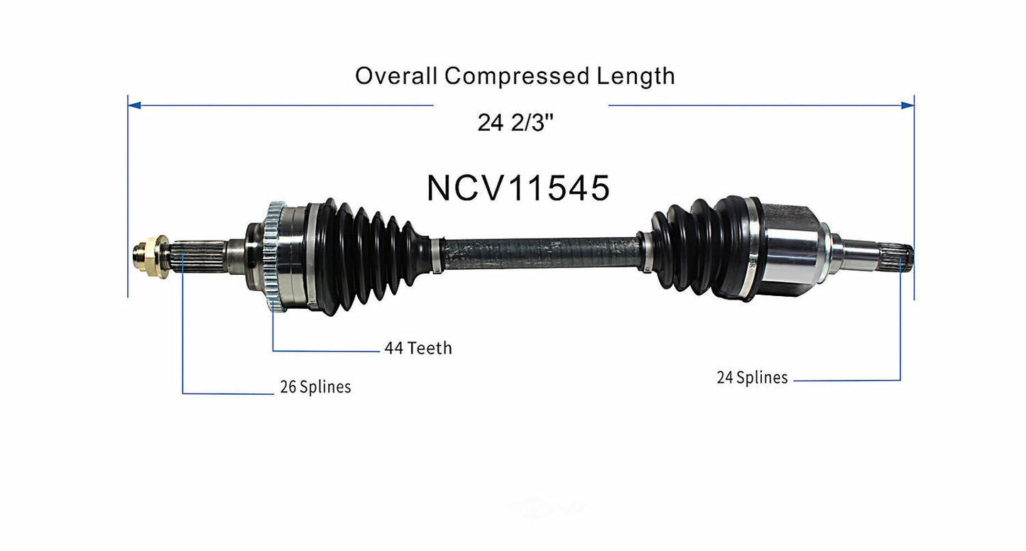 GSP North America NCV11545 CV Axle Assembly