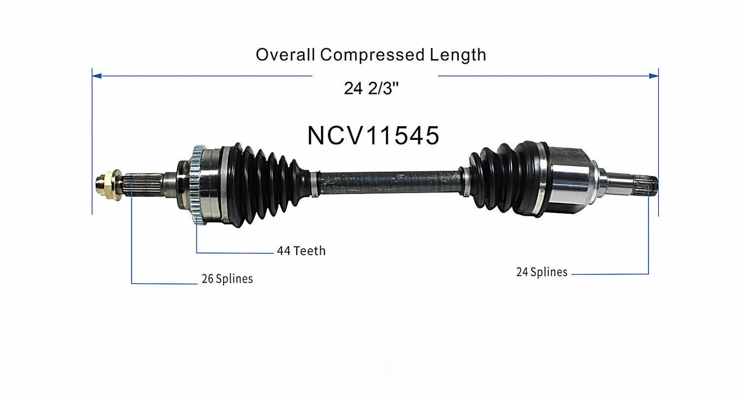 GSP North America NCV11545 CV Axle Assembly