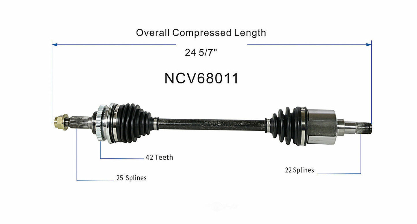 GSP North America NCV68011 CV Axle Assembly
