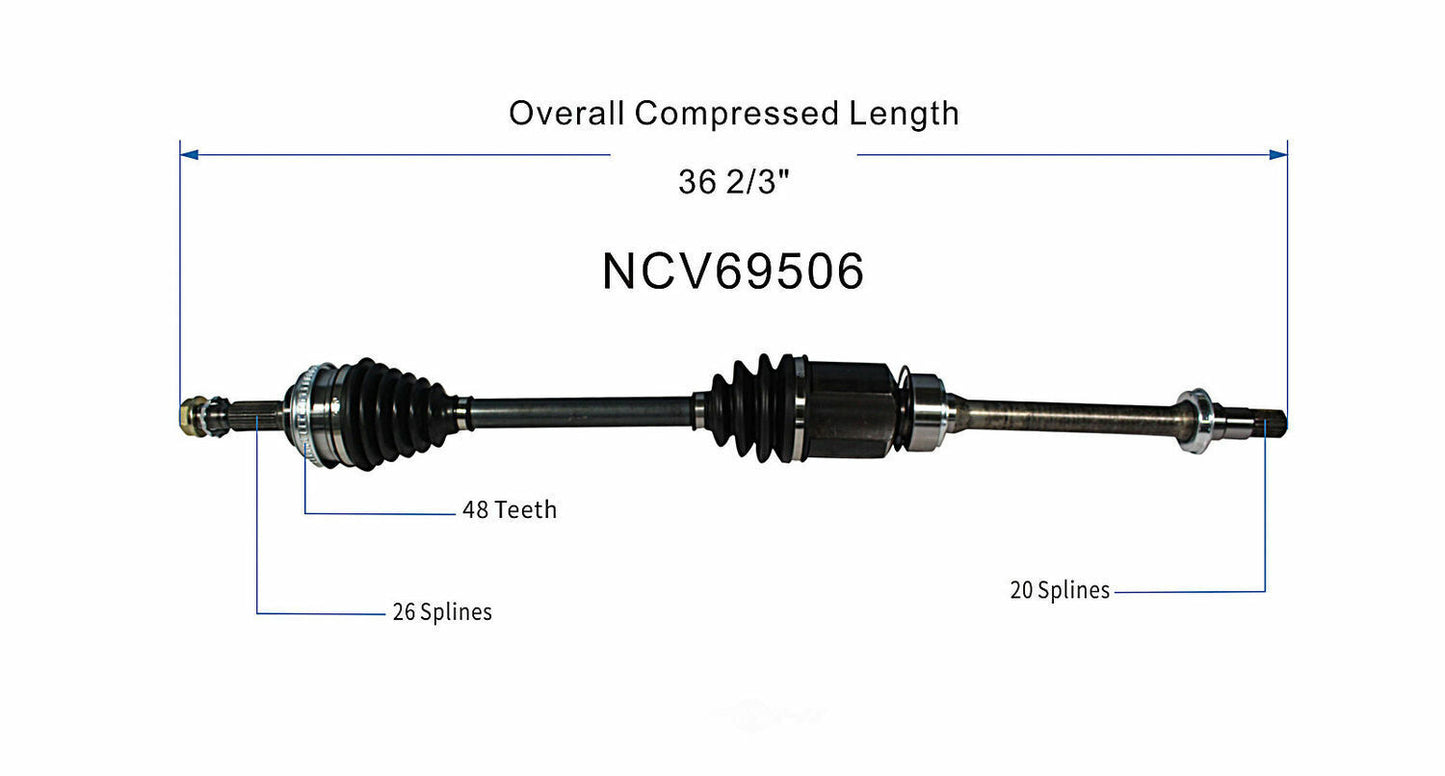 GSP North America NCV69506 CV Axle Assembly