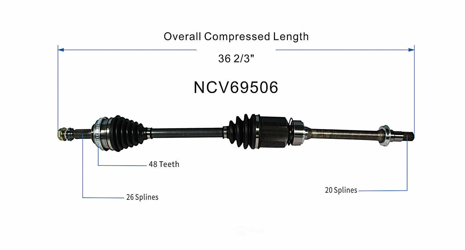 GSP North America NCV69506 CV Axle Assembly