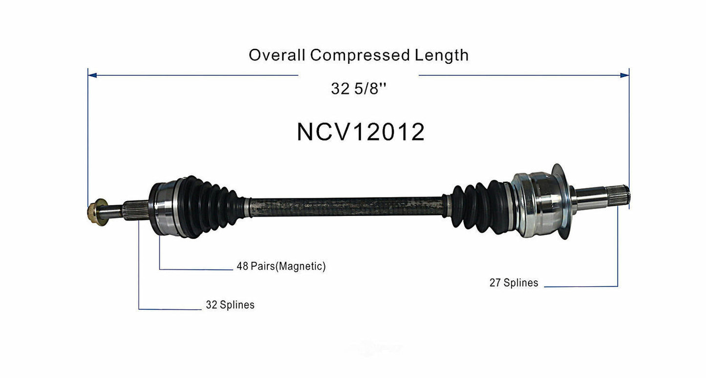 GSP North America NCV12012 CV Axle Assembly