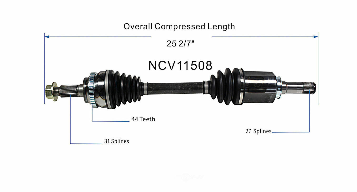 GSP North America NCV11508 CV Axle Assembly