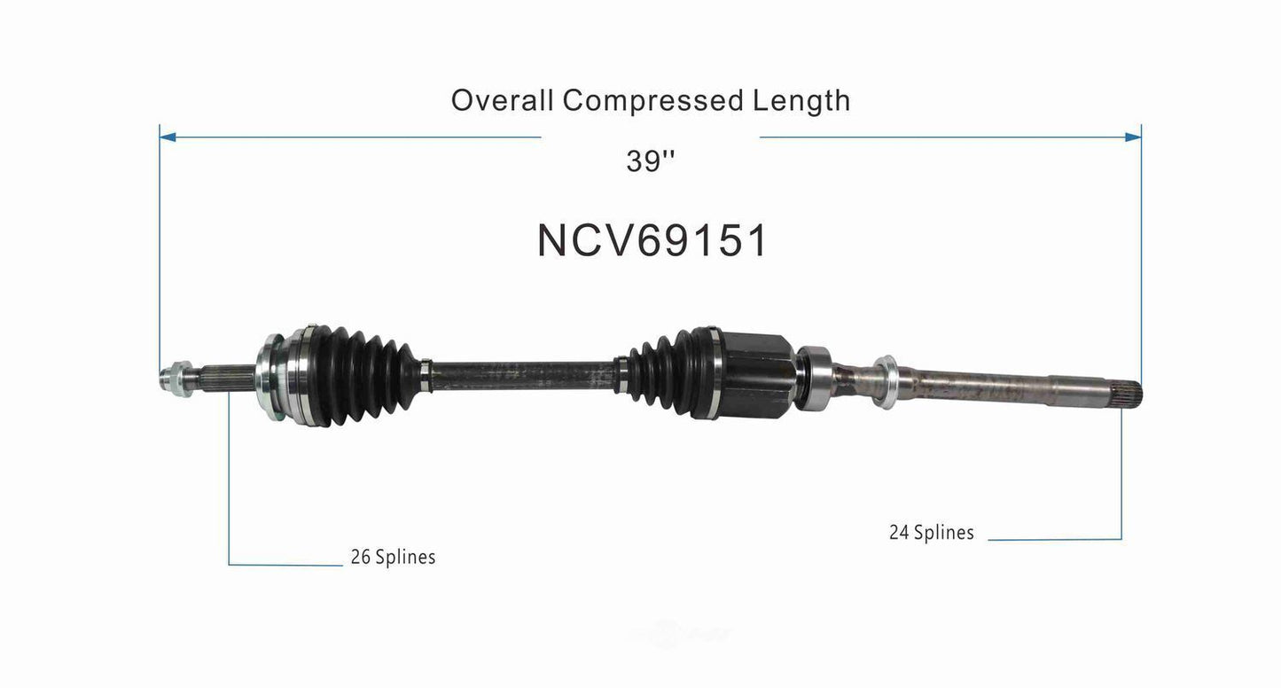 GSP North America NCV69151 CV Axle Assembly