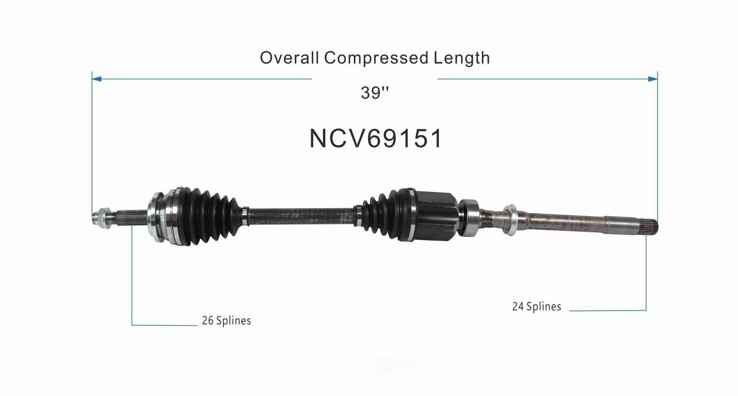 GSP North America NCV69151 CV Axle Assembly