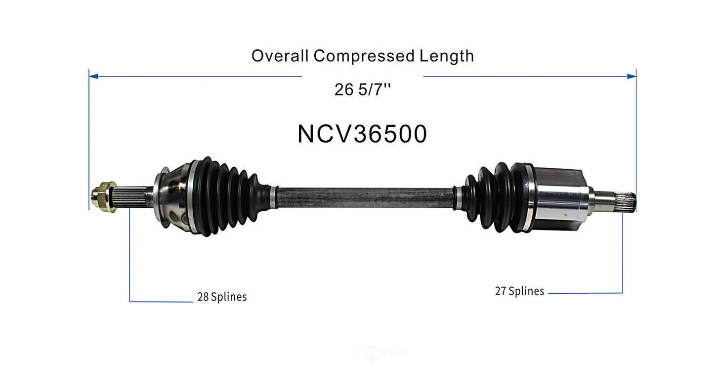GSP North America NCV36500 CV Axle Assembly