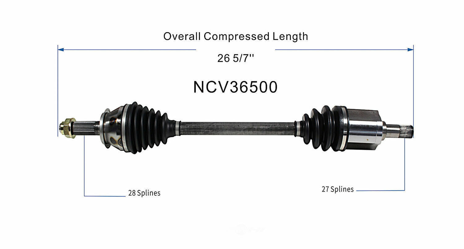 GSP North America NCV36500 CV Axle Assembly