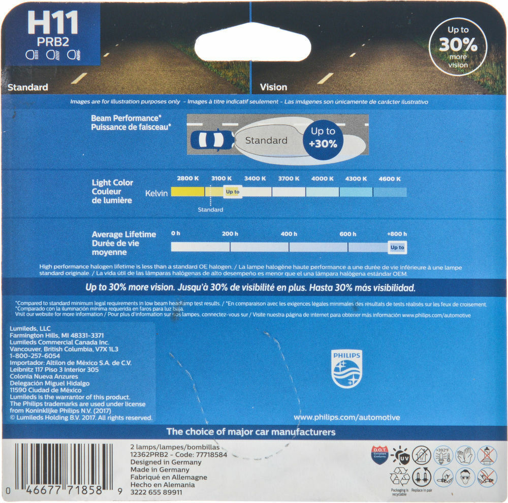 Philips H11PRB2 Headlight Bulb