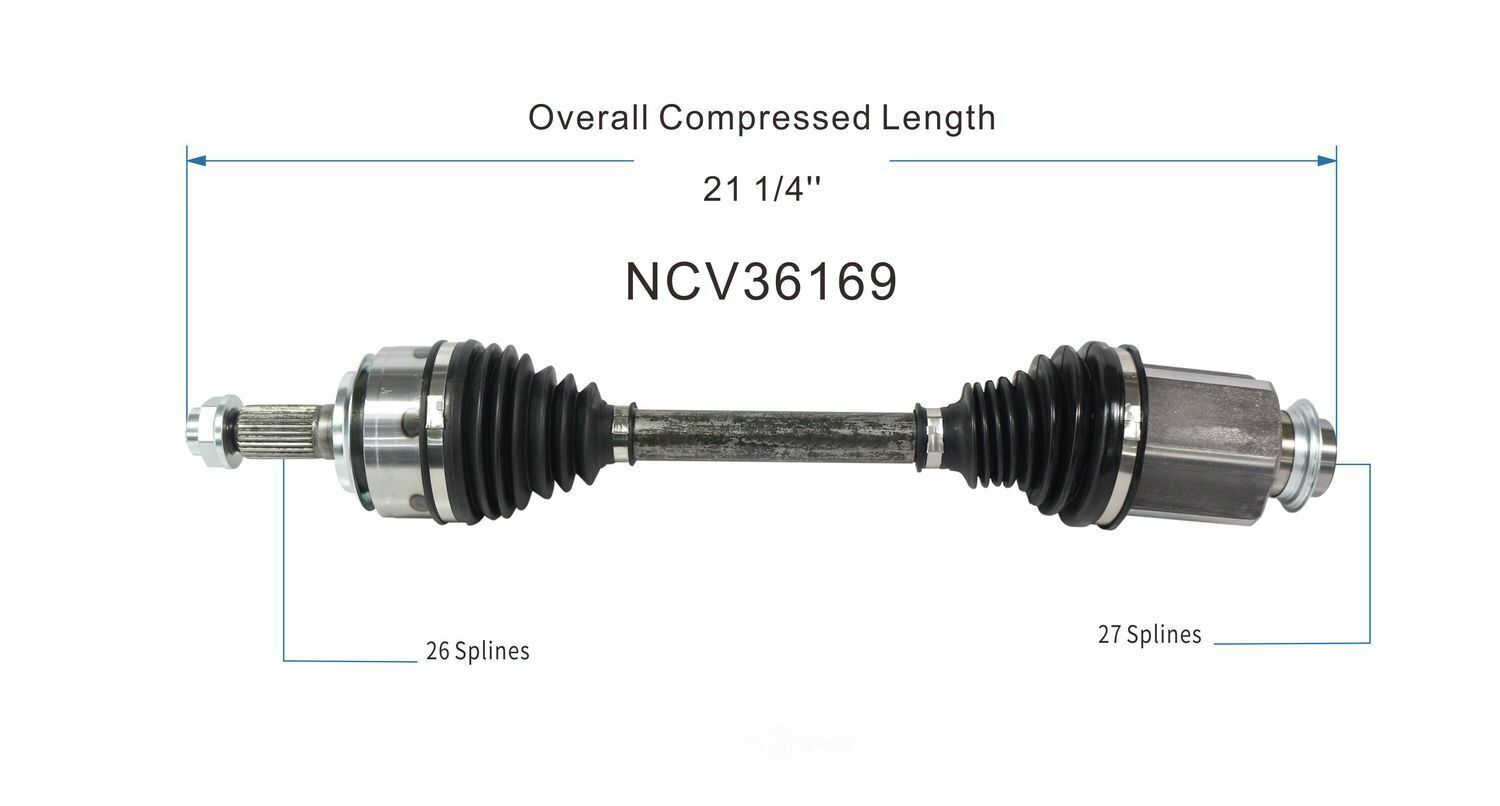 GSP North America NCV36169 CV Axle Assembly