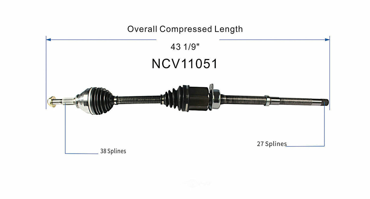 GSP North America NCV11051 CV Axle Assembly