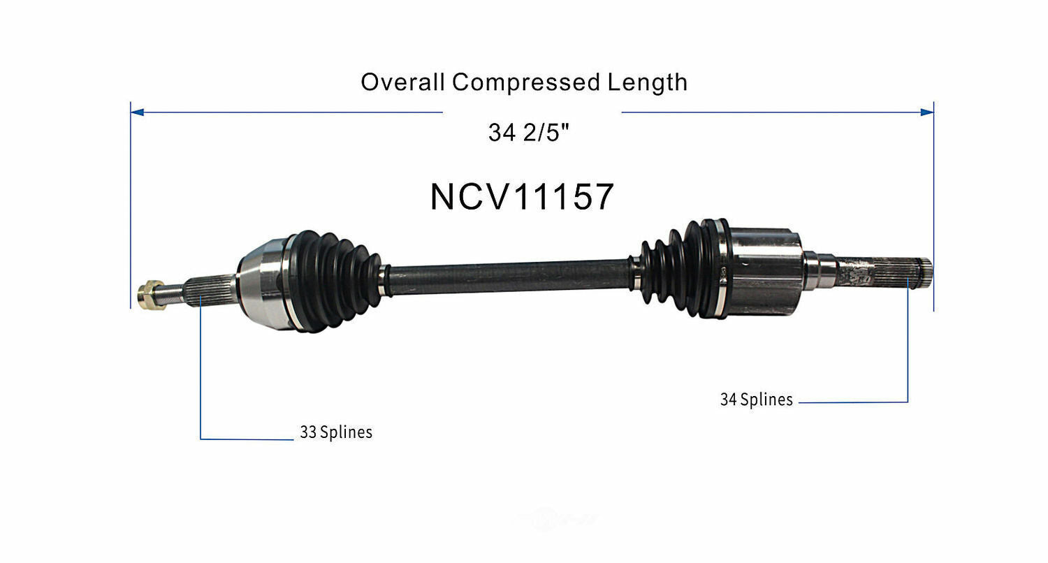 GSP North America NCV11157 CV Axle Assembly