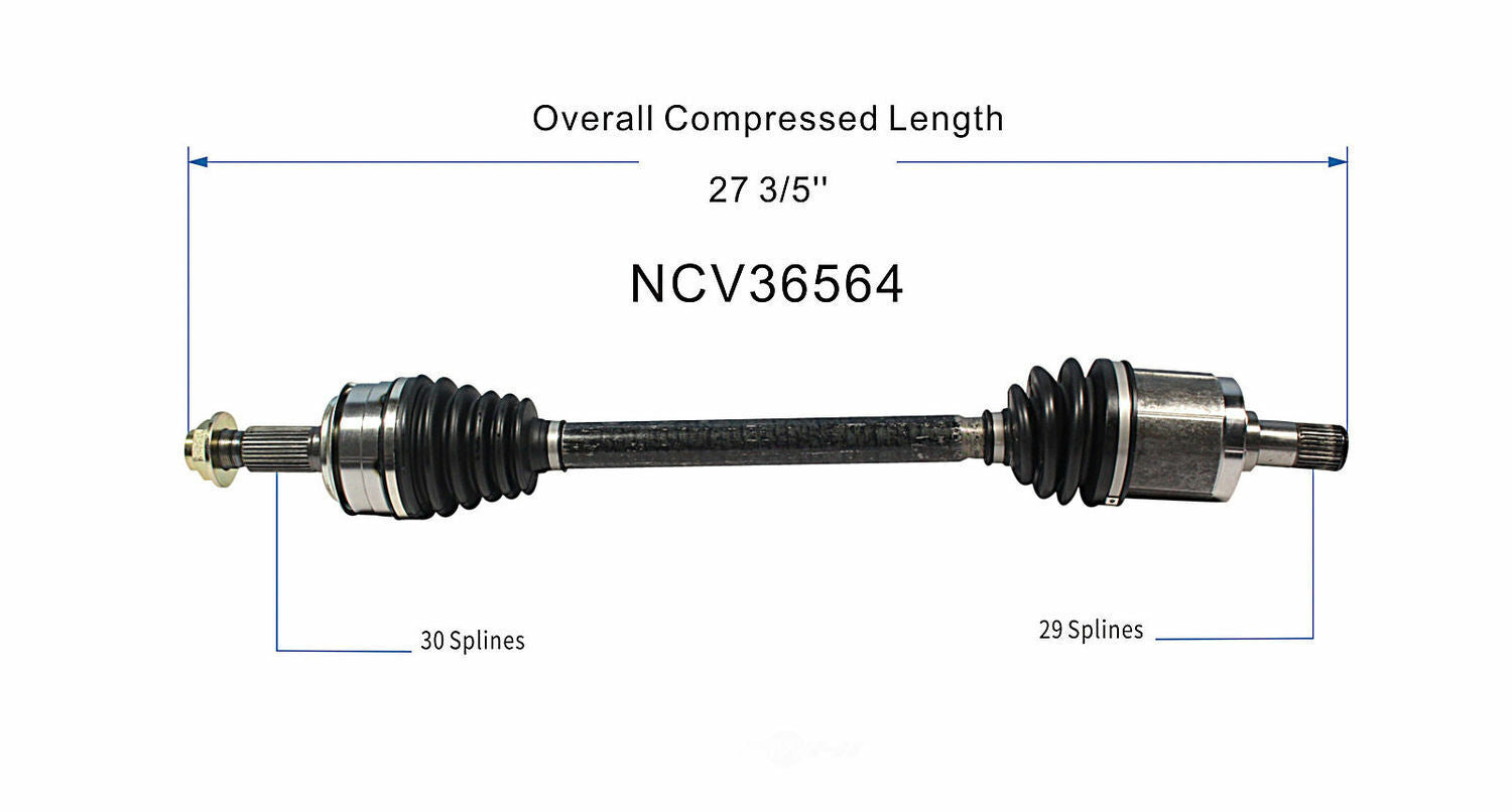 GSP North America NCV36564 CV Axle Assembly