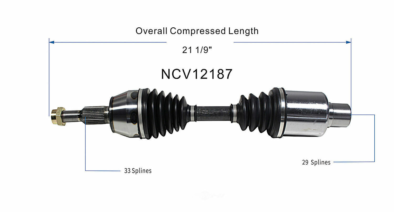 GSP North America NCV12187 CV Axle Assembly