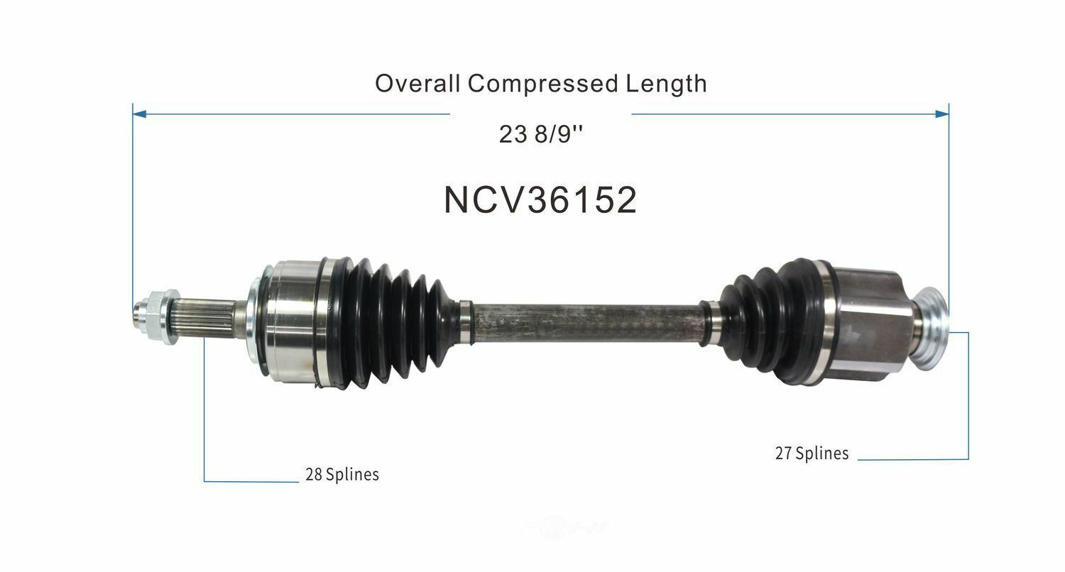GSP North America NCV36152 CV Axle Assembly