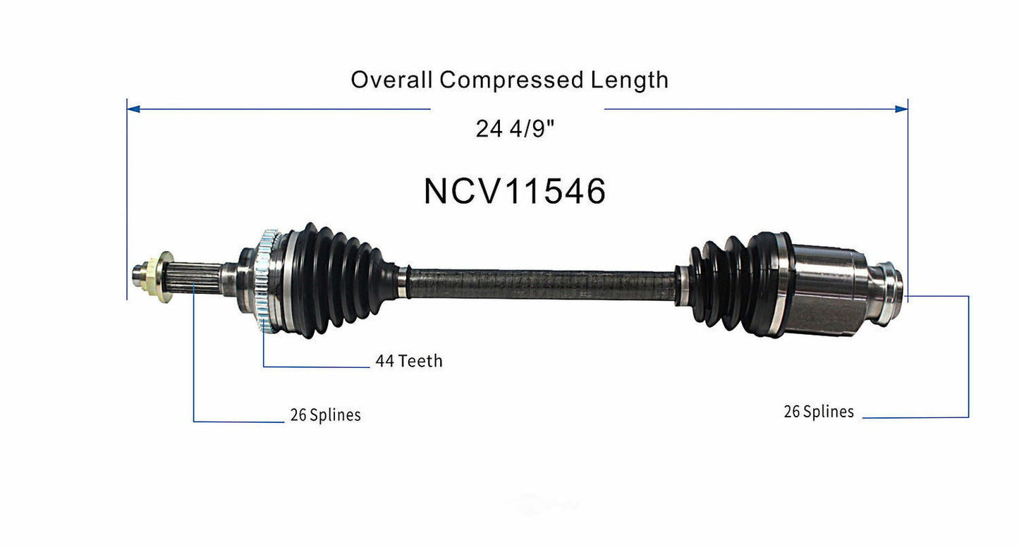 GSP North America NCV11546 CV Axle Assembly