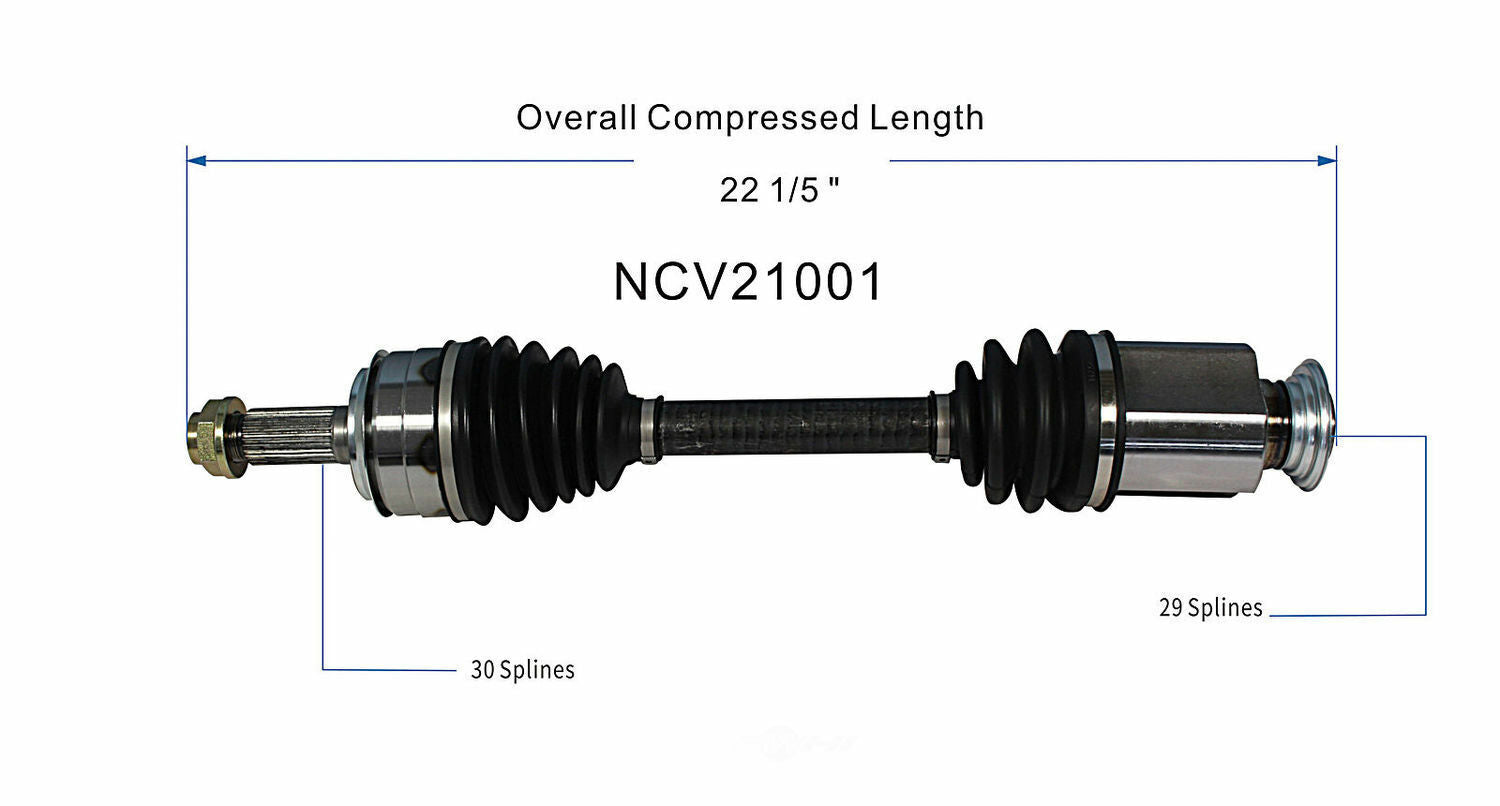 GSP North America NCV21001 CV Axle Assembly