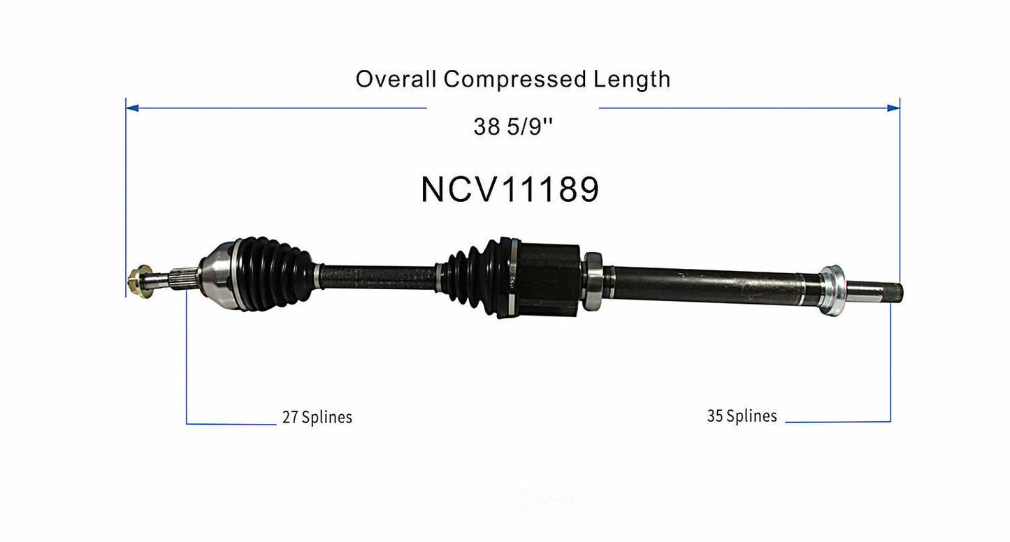 GSP North America NCV11189 CV Axle Assembly
