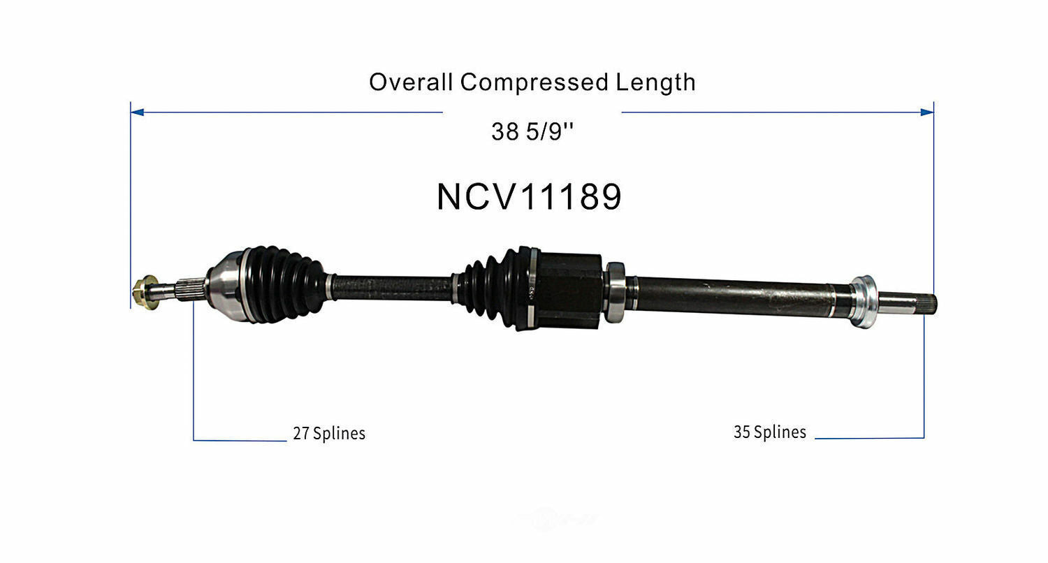 GSP North America NCV11189 CV Axle Assembly