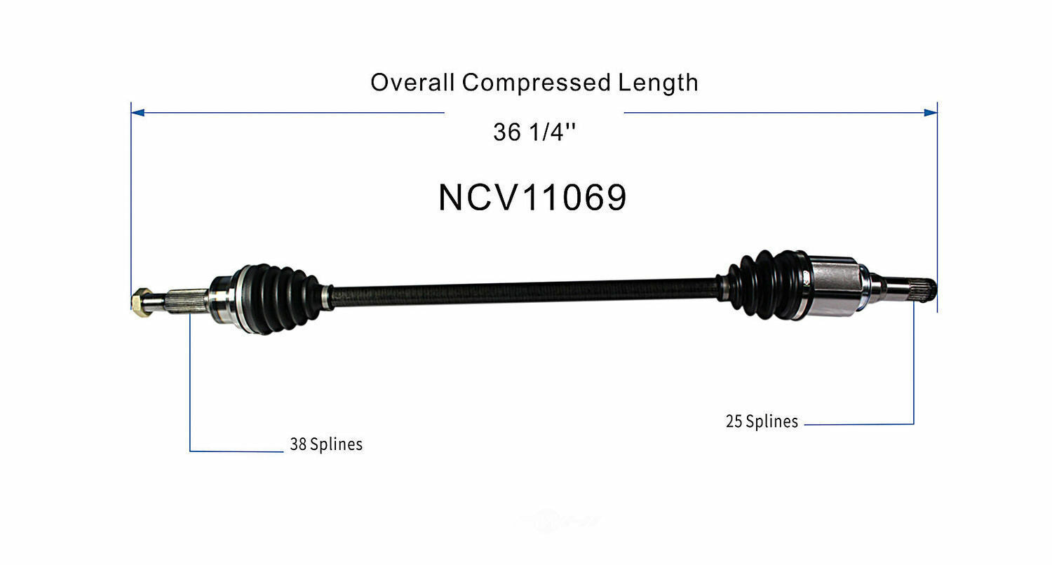 GSP North America NCV11069 CV Axle Assembly