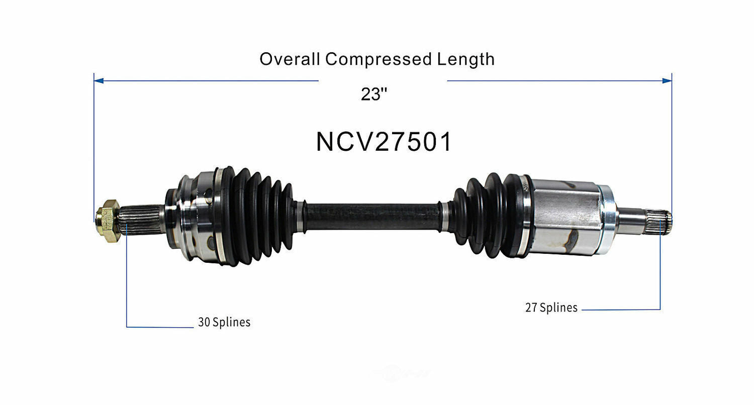 GSP North America NCV27501 CV Axle Assembly
