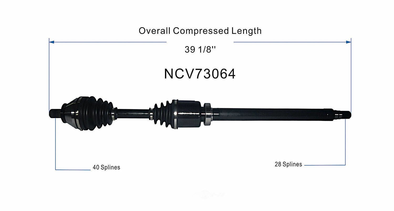 GSP North America NCV73064 CV Axle Assembly