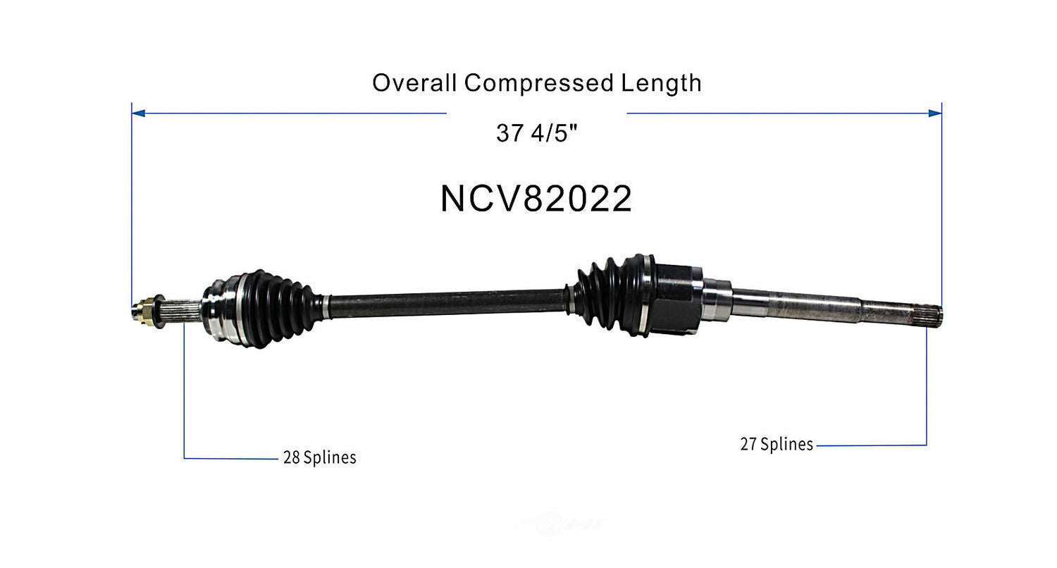GSP North America NCV82022 CV Axle Assembly