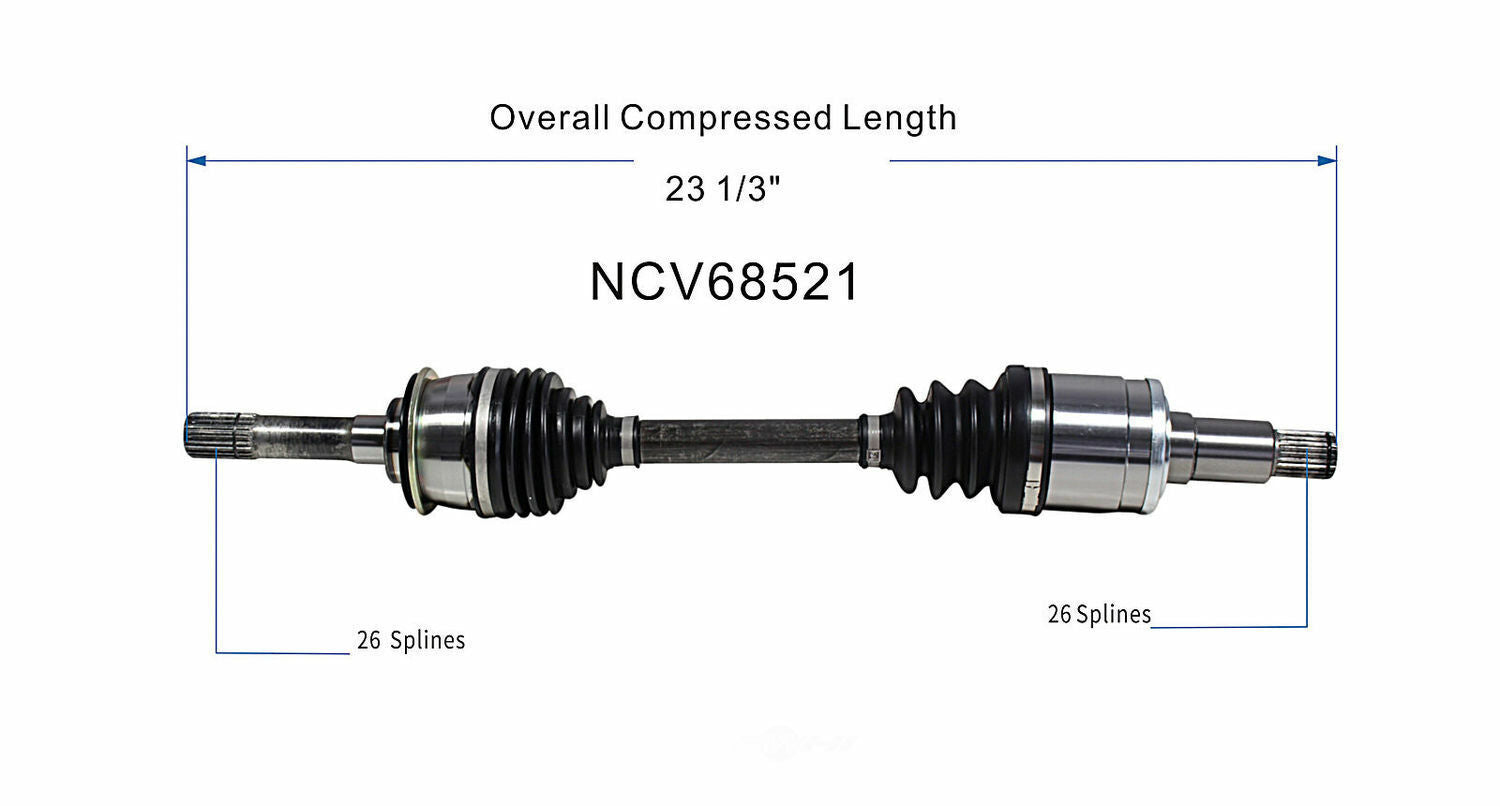 GSP North America NCV68521 CV Axle Assembly