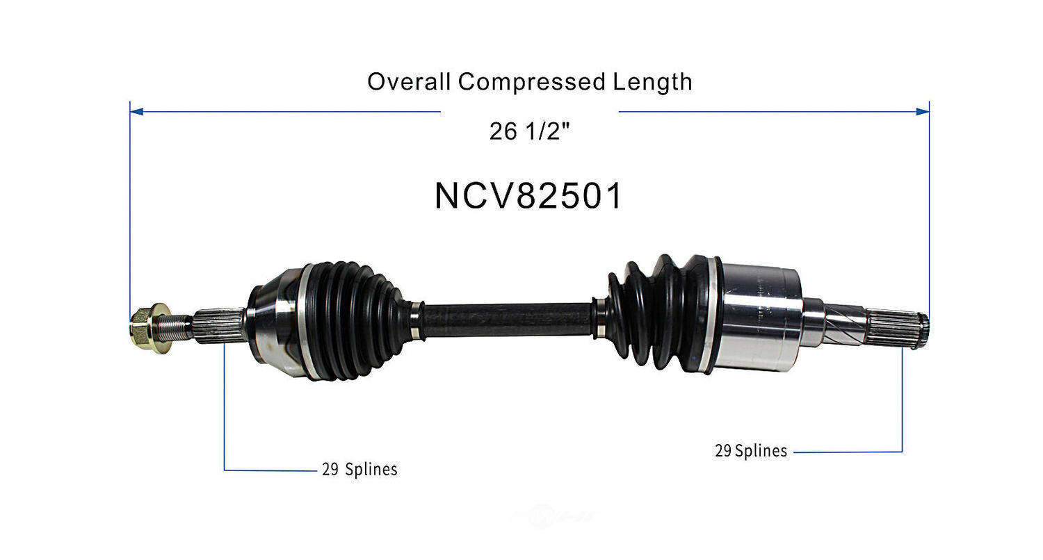 GSP North America NCV82501 CV Axle Assembly