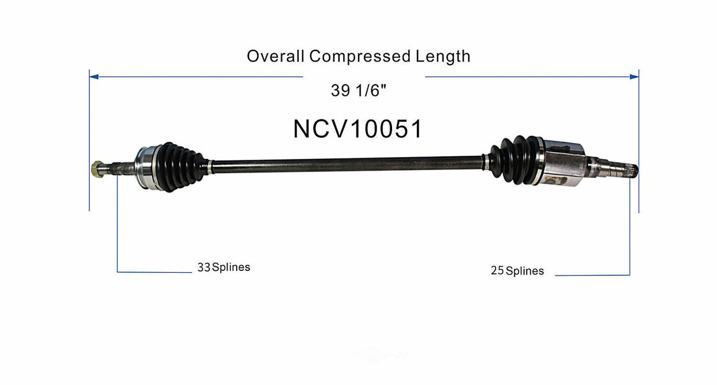 GSP North America NCV10051 CV Axle Assembly