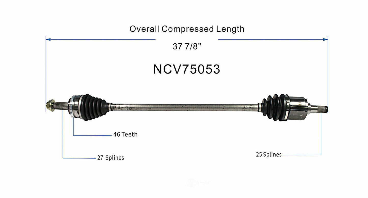 GSP North America NCV75053 CV Axle Assembly