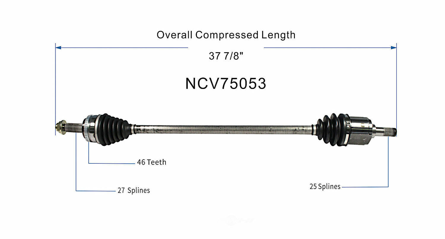 GSP North America NCV75053 CV Axle Assembly