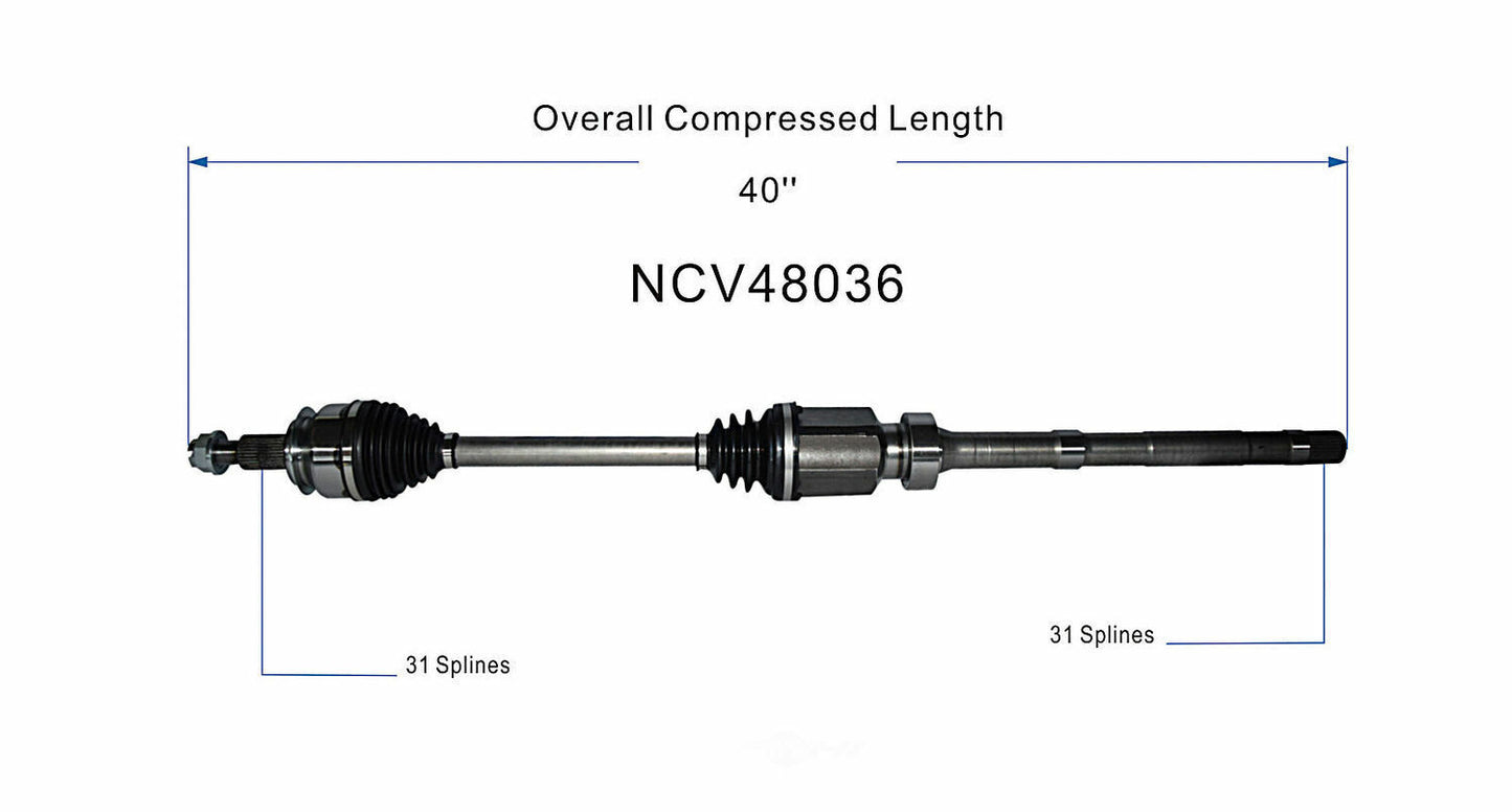 GSP North America NCV48036 CV Axle Assembly