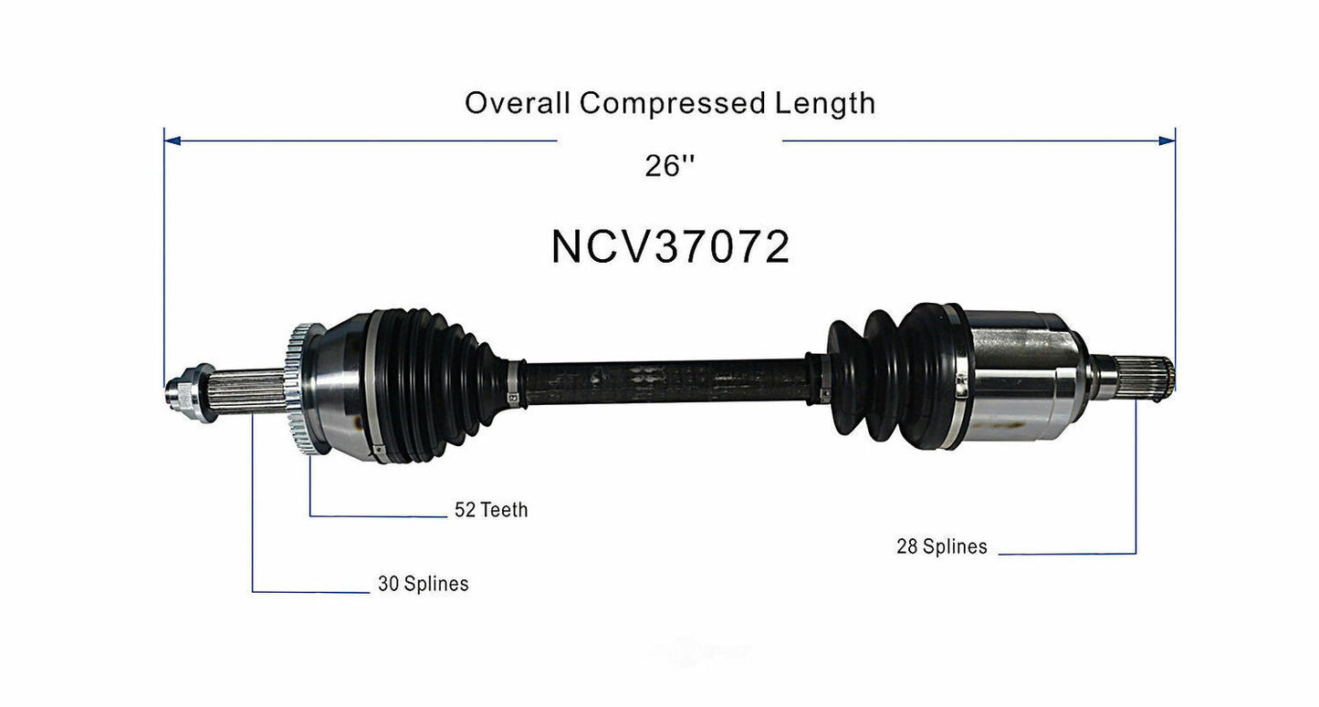 GSP North America NCV37072 CV Axle Assembly