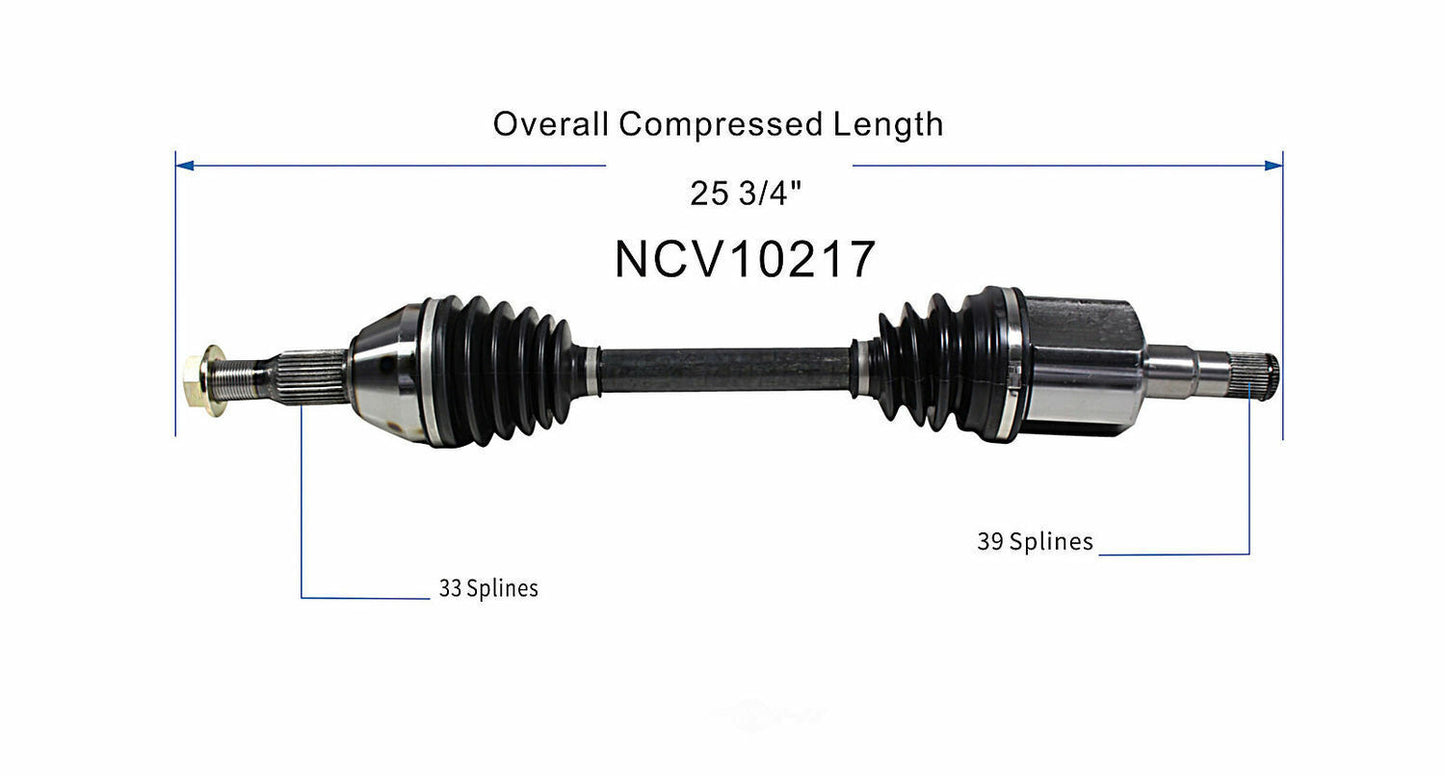 GSP North America NCV10217 CV Axle Assembly