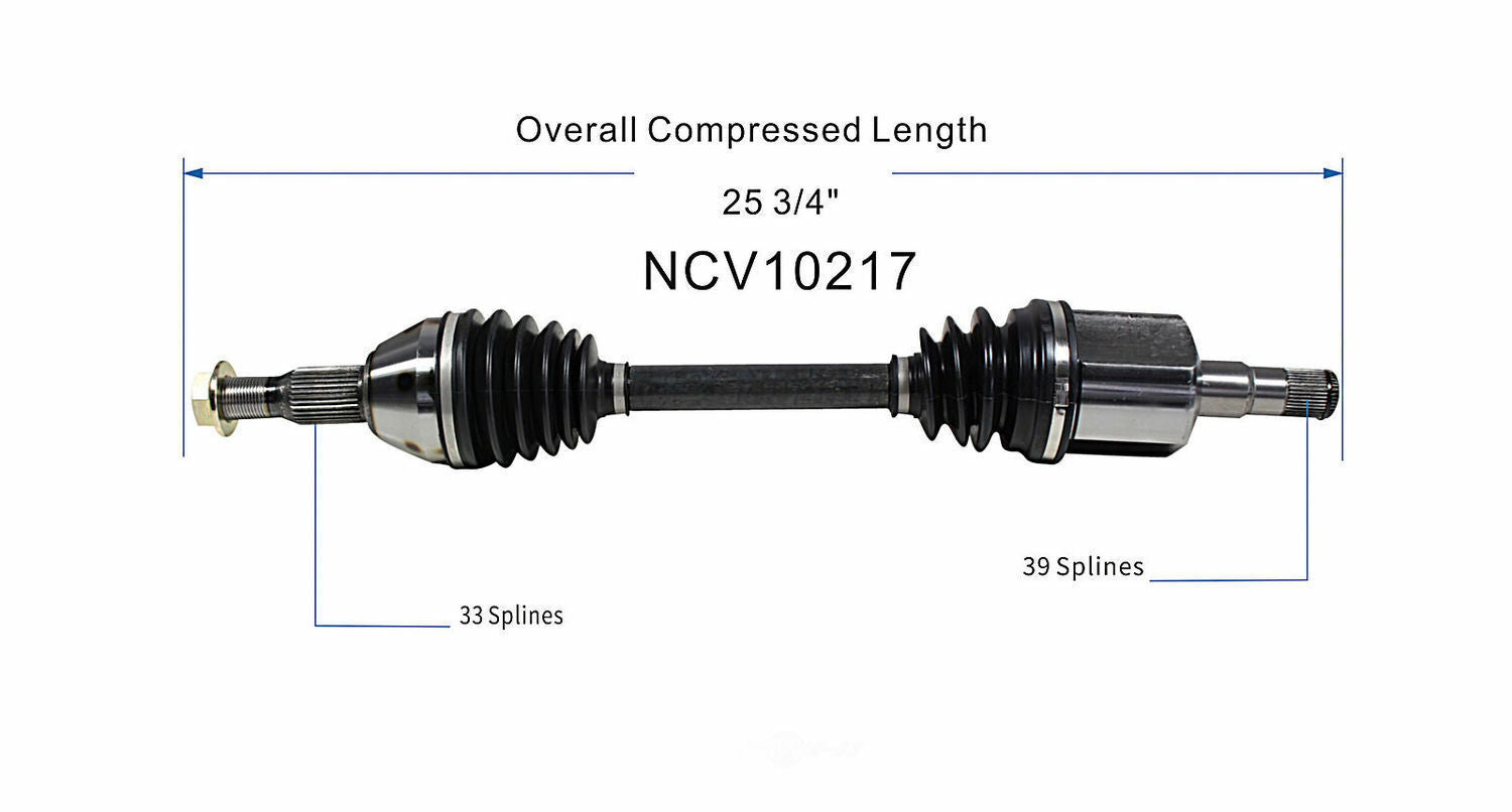 GSP North America NCV10217 CV Axle Assembly