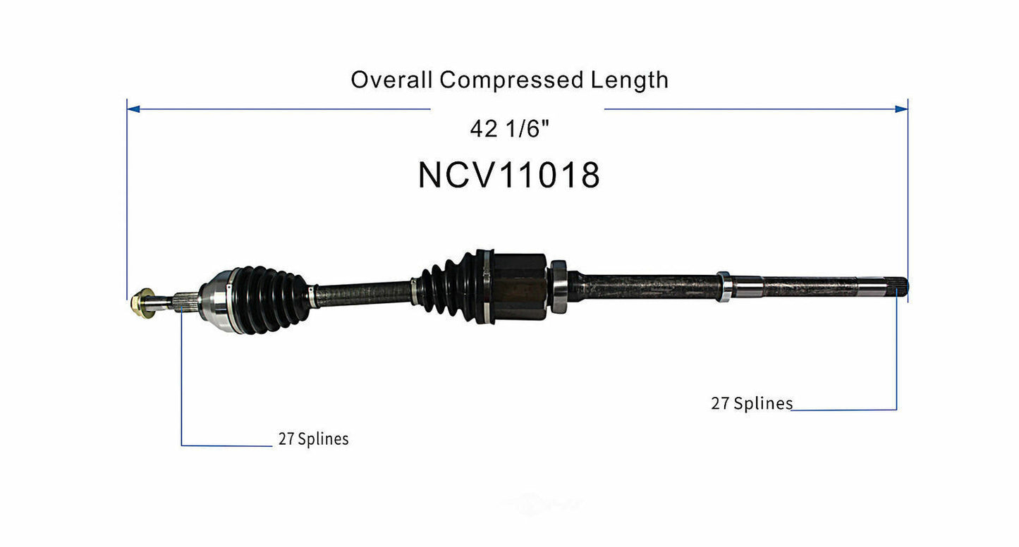 GSP North America NCV11018 CV Axle Assembly