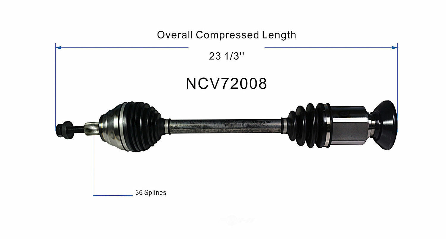 GSP North America NCV72008 CV Axle Assembly