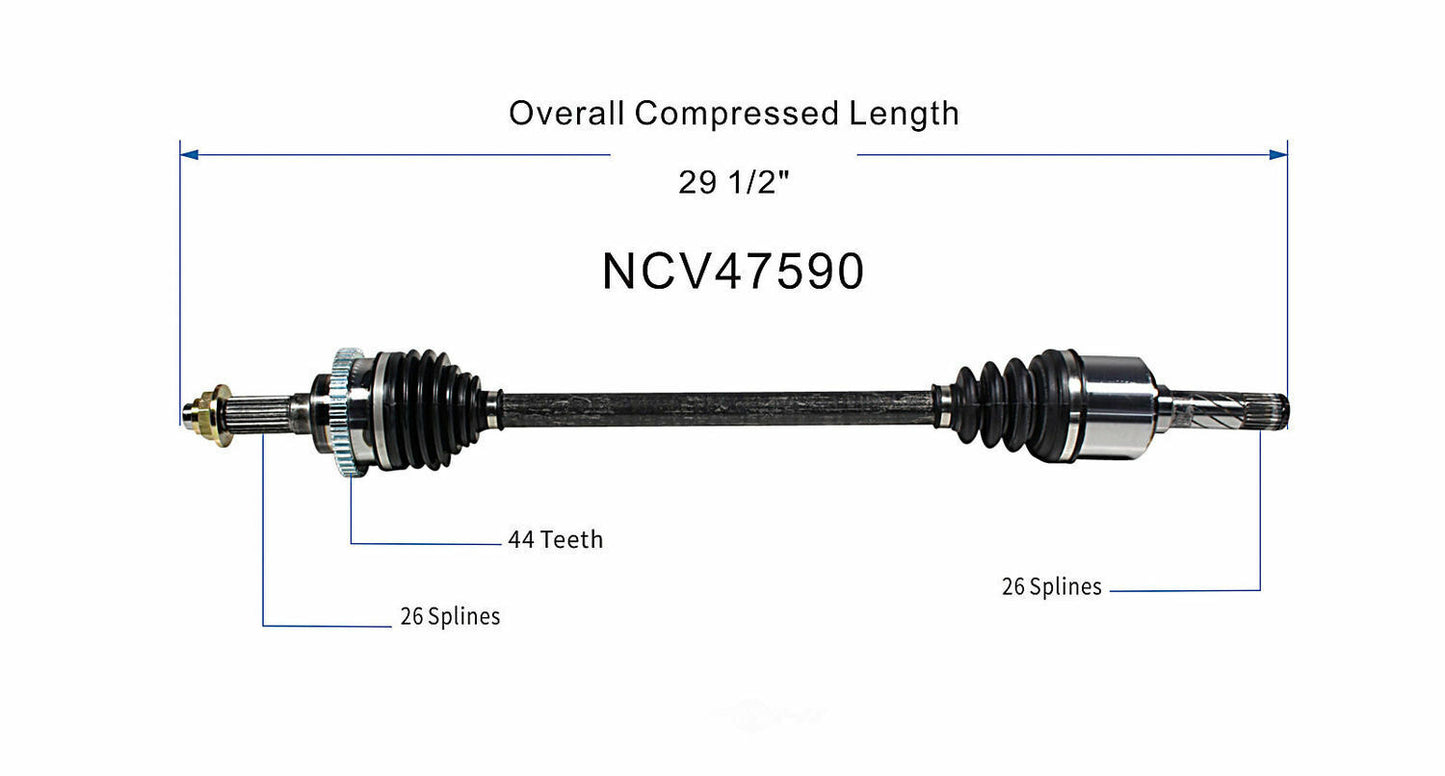GSP North America NCV47590 CV Axle Assembly