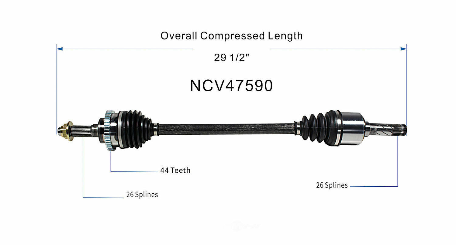 GSP North America NCV47590 CV Axle Assembly