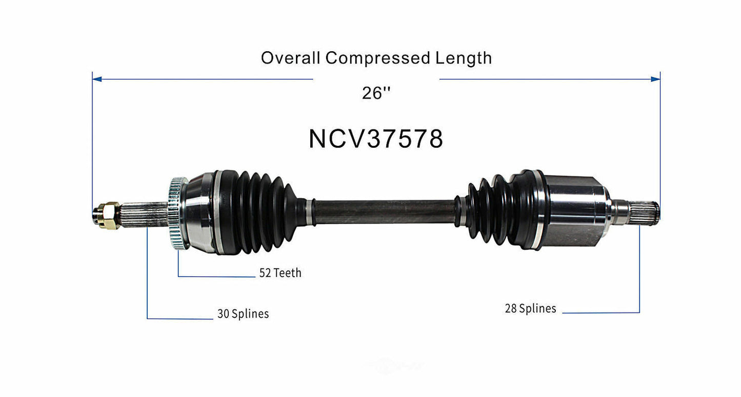 GSP North America NCV37578 CV Axle Assembly