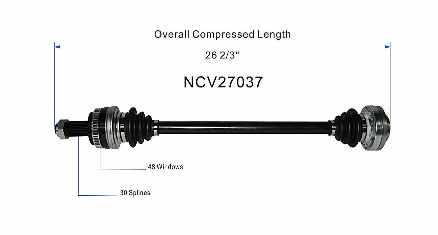 GSP North America NCV27037 CV Axle Assembly