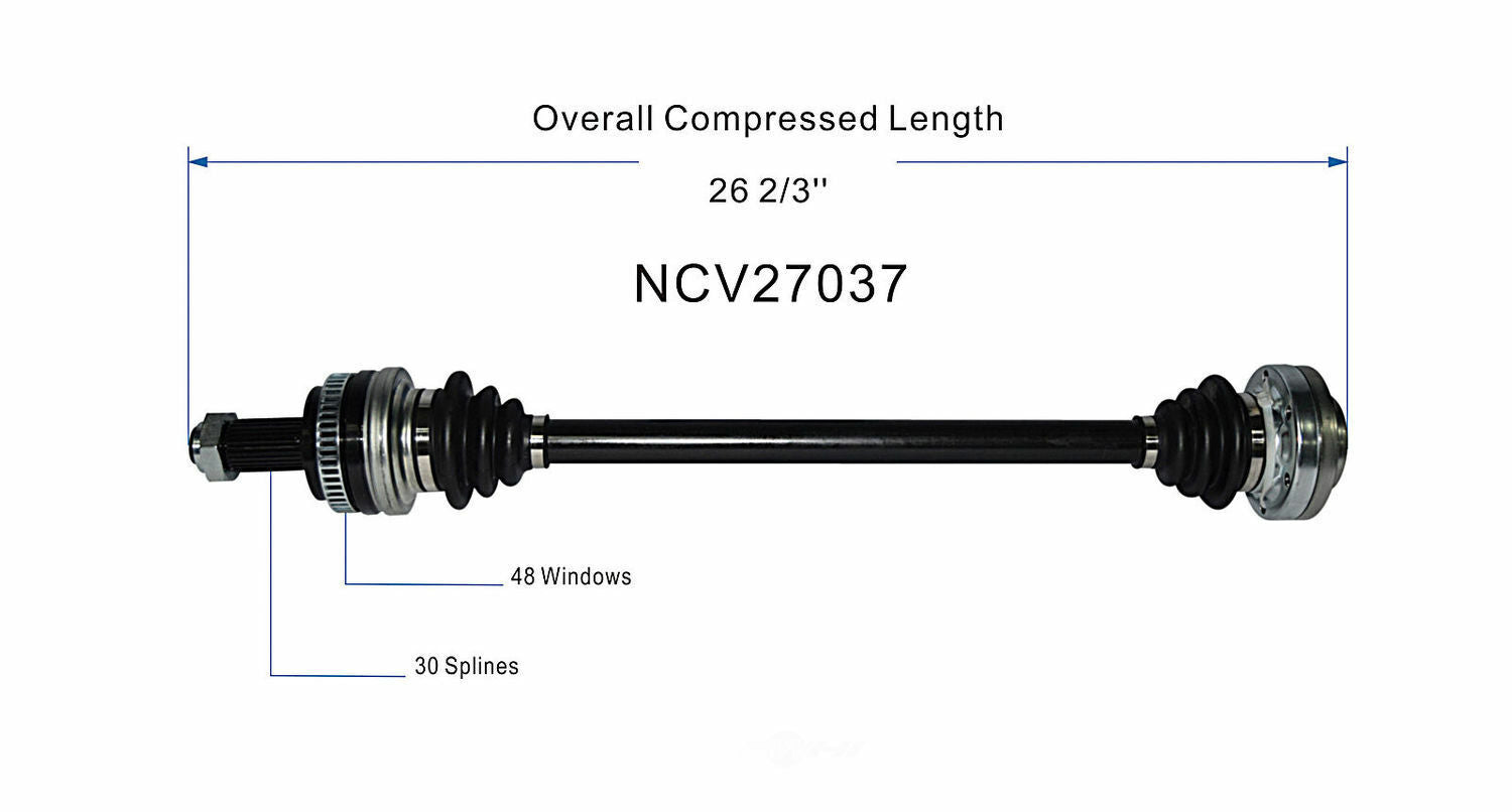 GSP North America NCV27037 CV Axle Assembly