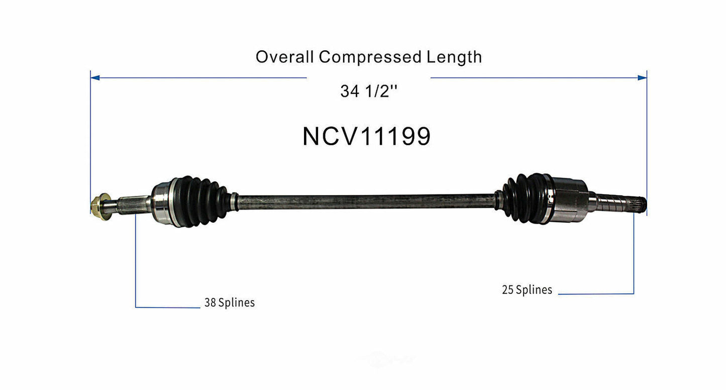 GSP North America NCV11199 CV Axle Assembly