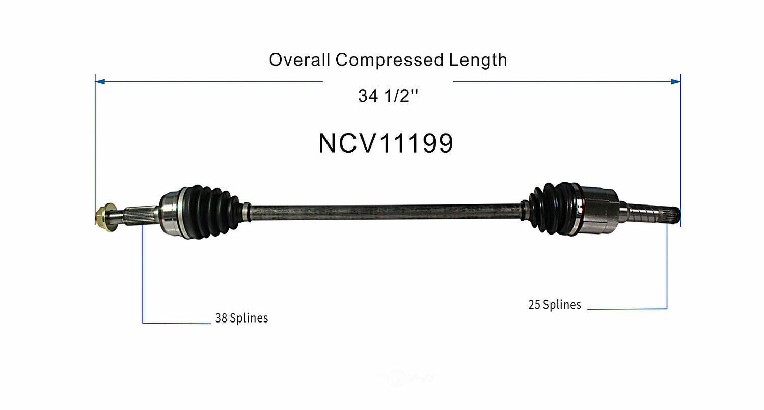 GSP North America NCV11199 CV Axle Assembly