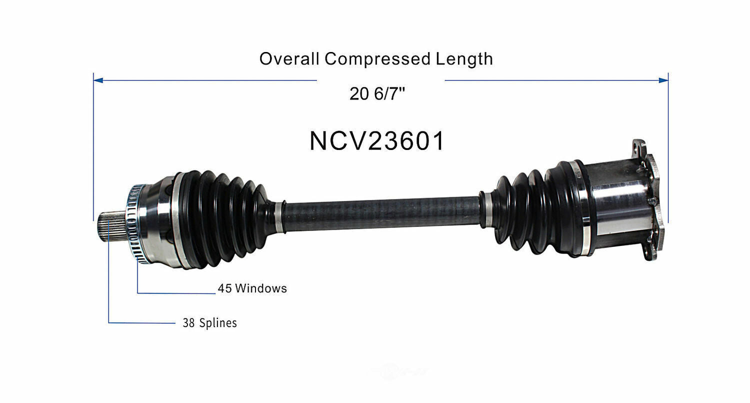 GSP North America NCV23601 CV Axle Assembly
