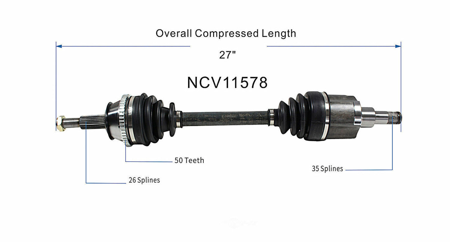 GSP North America NCV11578 CV Axle Assembly
