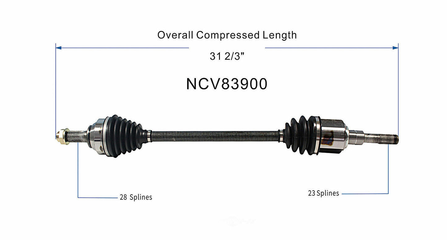 GSP North America NCV83900 CV Axle Assembly