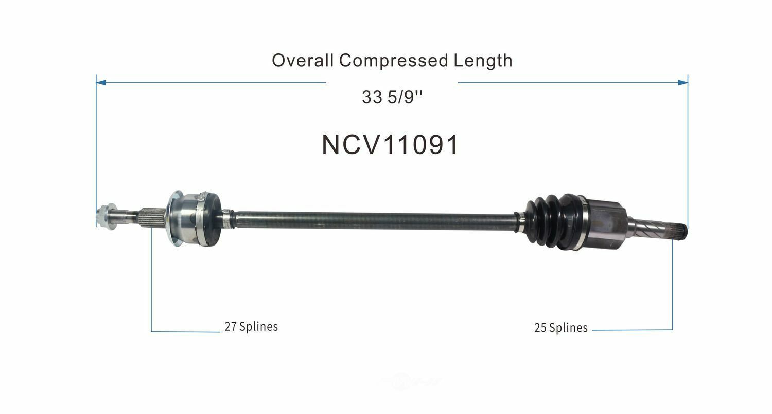 GSP North America NCV11091 CV Axle Assembly